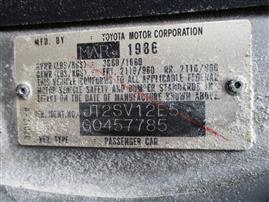 1986 TOYOTA CAMRY DELUXE MODEL 4 DOOR 2.0L AT LIGHT BLUE Z15961